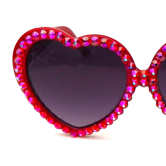BABYS ON FIRE RHINESTONE HEART LOLITA GLASSES NEW - Picture 3 of 4